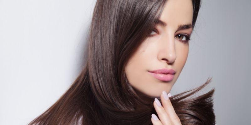 Woman with smooth hair