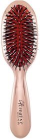 Creative Classic Gold Travel Hair Brush - Nylon & Boar Bristle Mix